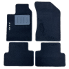Kit 4 Tapis de sol Auto pour RENAULT CLIO II de 2001 à 2005, avec sigle CLIO, moquette noire sans CLIPS, Neuf