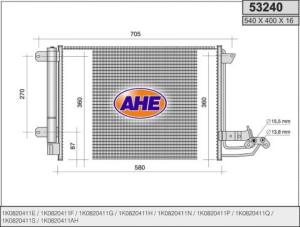 Radiateur de refroidissement moteur pour VOLKSWAGEN GOLF VI 2008-2012, OEM: 1K0820411AH , Neuf