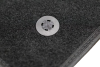 Kit 4 Tapis de sol Auto pour FIAT 500 de 2007 à 2015, avec sigle 500 moquette noire et CLIPS, Neuf