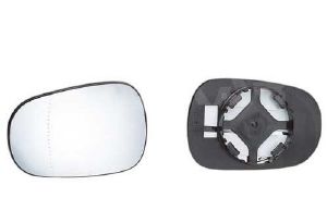 Miroir Glace rétroviseur gauche pour RENAULT CLIO II ph.2 2001-2005 dégivrant, asphérique, à clipser