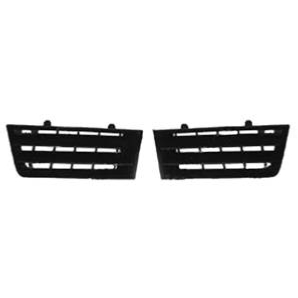 Grilles de calandre supérieures droite & gauche pour RENAULT MEGANE II phase 1, 2002-2005 noires