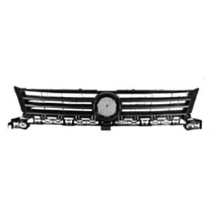 Grille de calandre supérieure pour VOLKSWAGEN CADDY III phase 2, 2010-2015 grise, pare chocs avant