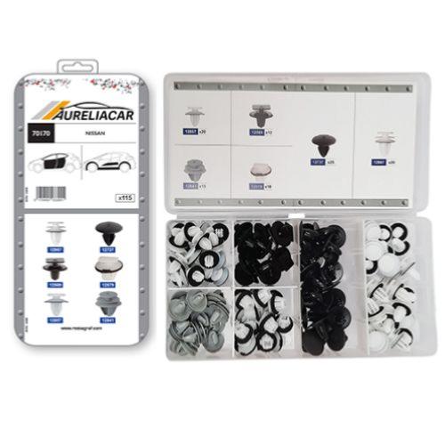 Coffret de 115 assortiments d''agrafes de panneaux de portes et moulures pour NISSAN, Neuf