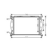 Radiateur de refroidissement moteur pour AUDI A4 II 2000-2004, OEM: 8E0121251A, Neuf