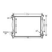 Radiateur de refroidissement moteur pour AUDI A6 III ph.1 2004-2008, OEM: 4F0121251L, Neuf