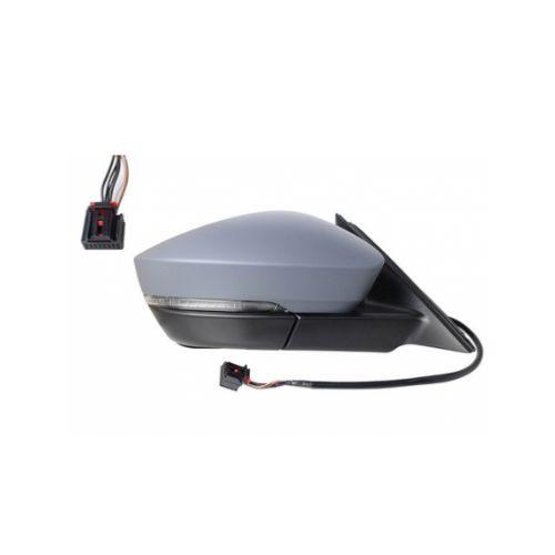 Rétroviseur droit pour SKODA KODIAQ 2016-2021, électrique, thermique, rabattable électriquement, clignotant et lumière de courtoisie, 9 pin, Neuf à peindre