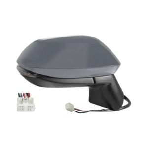 Rétroviseur droit pour TOYOTA COROLLA depuis 2023, électrique, dégivrant, rabattable, avec feu, BLIS, 9 PIN, convexe/chromé, Neuf à peindre