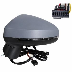 Rétroviseur gauche electrique pour AUDI A1 2014-2018, degivrant, avec clignotant, 6 pin, coque à peindre, Neuf