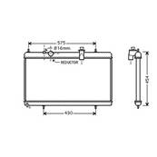 Radiateur de refroidissement moteur pour CITROËN C5 I ph.2 2004-2008, OEM: 1330K8, Neuf