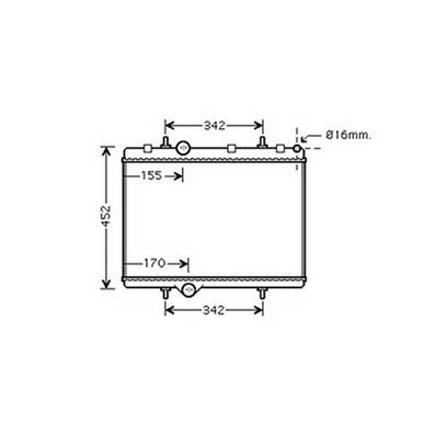 Radiateur de refroidissement moteur pour PEUGEOT PARTNER I ph.2 2002-2008, OEM: 1330G3, Neuf