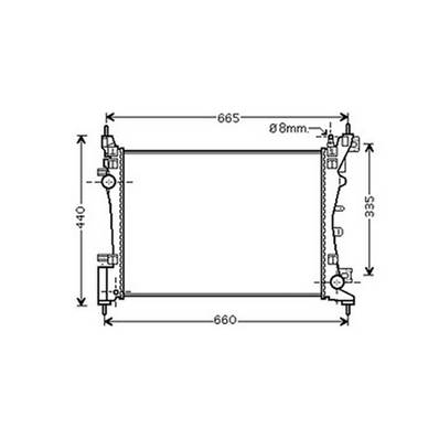 Radiateur de refroidissement moteur pour CITROËN NEMO depuis 2008, OEM: 51790774, Neuf