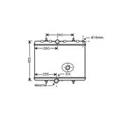 Radiateur de refroidissement moteur pour PEUGEOT EXPERT II 2007-2016, OEM: 1330Q7, Neuf