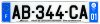 Plaque d'immatriculation AUTO LOGO PUBLICITE AURELIACAR en plexiglas homologuée 52x11cm