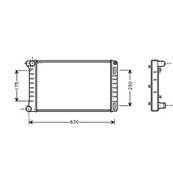 Radiateur de refroidissement moteur pour FIAT PUNTO II ph.1 1999-2003, OEM: 46524619, Neuf