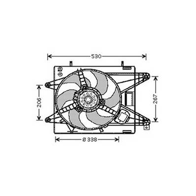 Ventilateur Radiateur moteur pour FIAT MULTIPLA 2004-2010, OEM: 7787852, Neuf