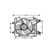 Ventilateur Radiateur moteur pour FIAT MULTIPLA 2004-2010, OEM: 7787852, Neuf