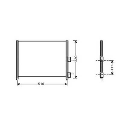 Condenseur de Climatisation pour LANCIA MUSA 2004-2007, OEM: 51708909, Neuf