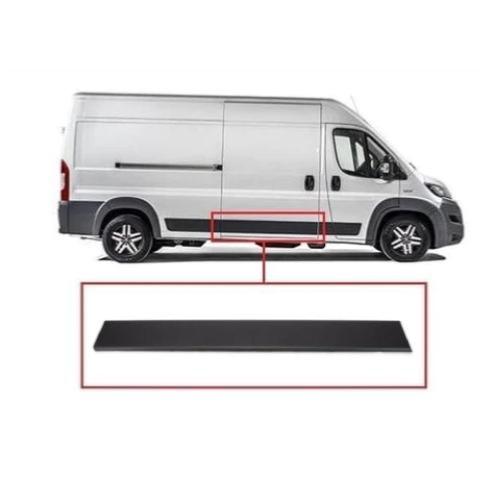 Moulure baguette centrale sur porte latérale droite pour CITROËN JUMPER II phase 2, 2014-2023, châssis moyen-long, Noire, 140cm, Neuve