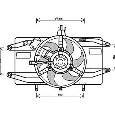 Groupe moto Ventilateur Radiateur pour FIAT DOBLO I ph.1 2001-2005, OEM: 46737731, Neuf
