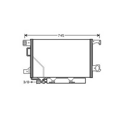 Condenseur de Climatisation pour MERCEDES CLASSE C ph.2 2004-2007 (W203), OEM: A2035002154, Neuf