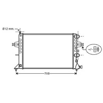 Radiateur de refroidissement moteur pour OPEL ASTRA G 1998-2004, OEM: 93177120, Neuf