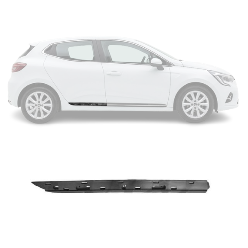 Moulure porte arrière droite pour RENAULT CLIO V phase 1, 2019-2023, trous profil, noire, baguette Neuve