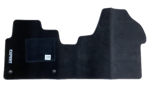 Tapis de sol Auto pour PEUGEOT EXPERT II, 2007-2016, avec sigle EXPERT, moquette noire et clips, Neuf