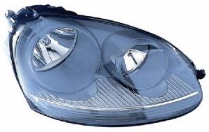 Phare Optique avant droit pour VOLKSWAGEN GOLF V 2003-2008, H7+H7, fond gris, Neuf