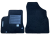 Kit 2 Tapis de sol Auto pour PEUGEOT PARTNER VP/FOURGON II, 2008-2018 (B9), avec sigle PARTNER, moquette noire et clips, Neuf