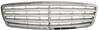 Grille radiateur centrale pour MERCEDES (W203) CLASSE C ph. 2 2004-2007, Chromé et argente, Neuve