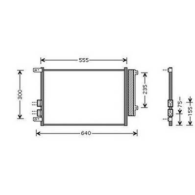 Condenseur de Climatisation pour ALFA ROMEO 156 ph.1 1997-2003, OEM: 46814850, Neuf
