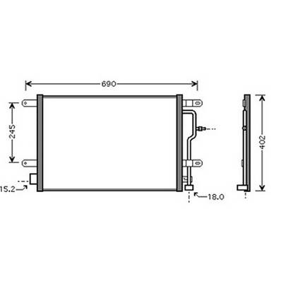 Condenseur de Climatisation pour AUDI A4 II 2000-2004, OEM: 8E0260403D, Neuf