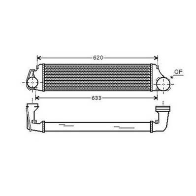Intercooler pour BMW Serie 3 E46 2001-2004, OEM: 17517786351, Neuf