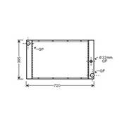 Radiateur de refroidissement moteur pour BMW Serie 5 E60-E61 RY 2007-2010, OEM: 17117795138, Neuf
