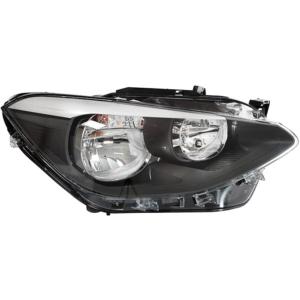 Phare Optique avant droit pour BMW SERIE 1 F20 de 2011 à 2015, H7+H7, fond noir, Neuf