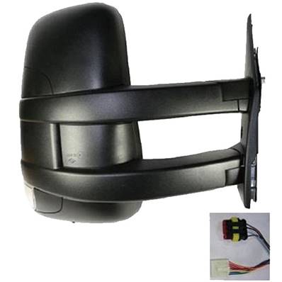 Rétroviseur droit électrique pour IVECO DAILY, 2011-2014, (bras long), Noir, dégivrant, Neuf