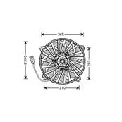 Ventilateur Radiateur moteur pour CITROËN C4 I ph.2 2008-2010, OEM: 1253A9, Neuf