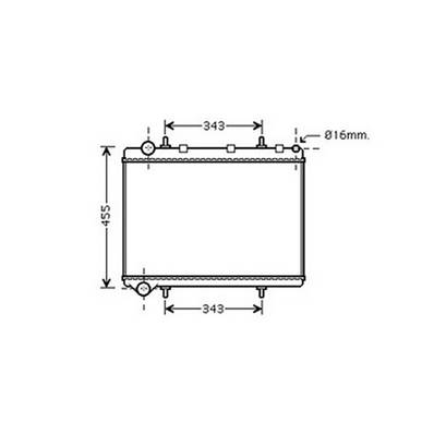 Radiateur de refroidissement moteur pour CITROËN C4 PICASSO I ph.1 2007-2010, OEM: 1330K1, Neuf