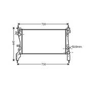 Radiateur de refroidissement moteur pour FIAT FIORINO III ph.1 2008-2016, OEM: 51790636, Neuf