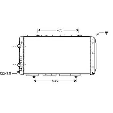 Radiateur de refroidissement moteur pour CITROËN JUMPER I ph.1 1994-2002, OEM: 1301N4, Neuf