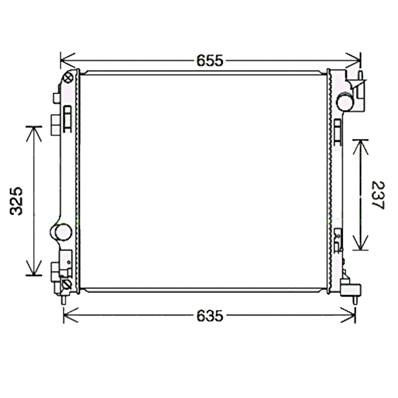 Radiateur de refroidissement moteur pour NISSAN X-TRAIL 2014-2017, OEM: 214104BE0A, Neuf