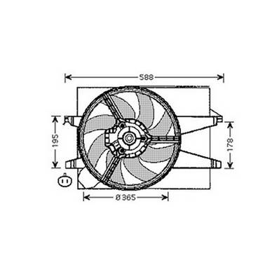 Ventilateur Radiateur moteur pour FORD FUSION ph.1 2002-2005, OEM: 1141507, Neuf