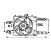 Ventilateur Radiateur moteur pour FIAT PUNTO I 1993-1999, OEM: 46527424, Neuf