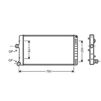 Radiateur de refroidissement moteur pour FIAT PUNTO II ph.1 1999-2003, OEM: 46739749, Neuf
