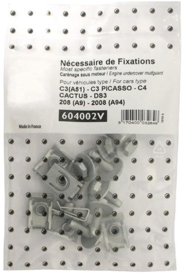 KIT 1 CLIPS + 1 Vis de Fixation Protection Sous Moteur pour Peugeot et  Citroen EUR 4,25 - PicClick FR