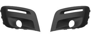 Kit 2 grilles de calandre pour CITROËN BERLINGO II ph.3 2015-2018, trous antibrouillards noires