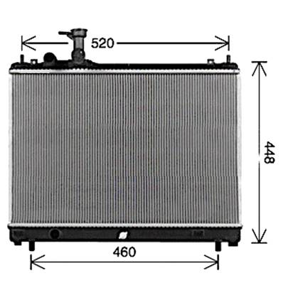 Radiateur de refroidissement moteur pour OPEL AGILA depuis 2008, OEM: 1770052R00, Neuf