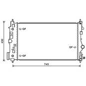 Radiateur de refroidissement moteur pour OPEL ZAFIRA TOURER 2011-2019, OEM: 1300305, Neuf