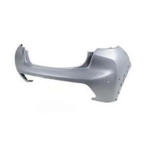 Pare-chocs arrière pour PEUGEOT 208 II phase 2 depuis 2023, avec trous PDC + PARK ASSIST + supports, trous caméra, trous moulures, Mod. GT-LINE, Neuf à peindre