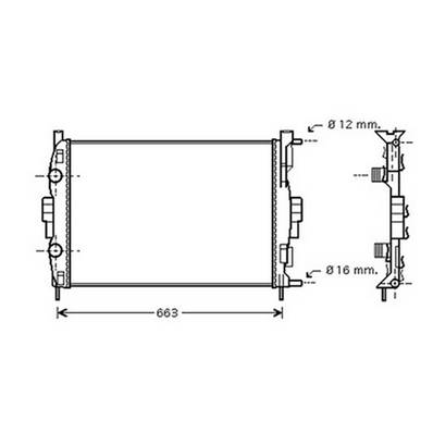 Radiateur de refroidissement moteur pour RENAULT SCENIC II ph.1 2003-2006, OEM: 8200115542, Neuf